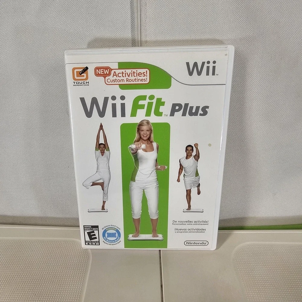 Nintendo Wii Balance Board White Wii Fit Plus‎ Game & Carry Bag Wireless Console